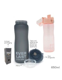 Botella 650ml Plast. Deportiva Col. Surt. Everlast 15261 Tar02