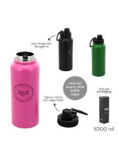 Botella 1000ml Termica Acero Color 18480 Tar02