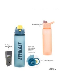 Botella 700ml Plast. Deportiva Col. Surt. Everlast 11390 Tar02