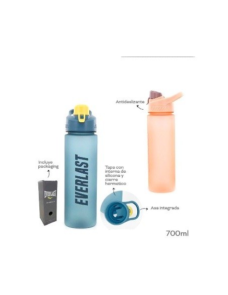 Botella 700ml Plast. Deportiva Col. Surt. Everlast 11390 Tar02