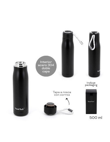 Botella Termica 500ml C/cordon Travel Tech 18658 Tar02