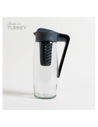 Jarra 1.6lt Vidrio C/infusor 0528107 Mish02