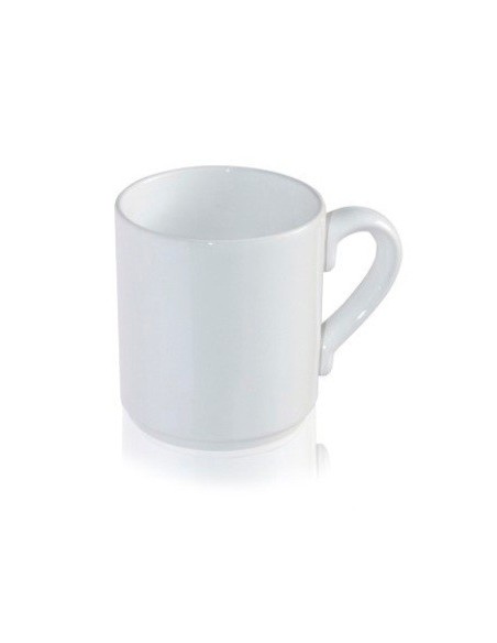 Jarro Mug Ceramica Recto Blanco 784639 Enc02  (b36)