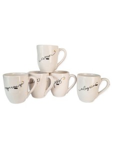 Jarro Mug Ceramica Deco Surt. Ga137deco Genko (b24)