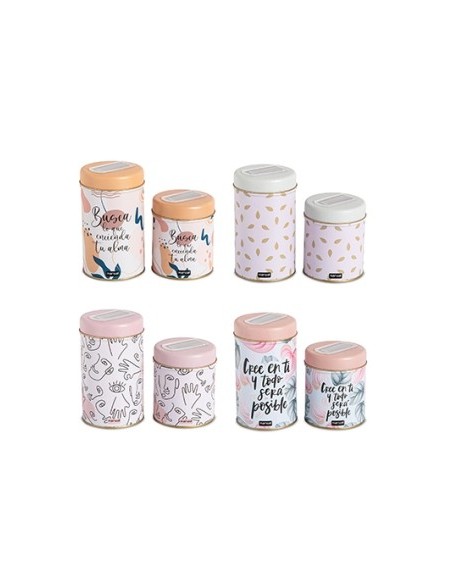 Yerbera/azucarera Baja 10.5cm Lata Decorada Env01 5la55014 5la55018 5la55023 Dol01 40907 Mar02 (a) (m) (p)