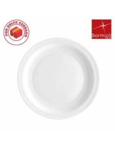 Plato Playo 23.5cm Vidrio Templado Blanco Careware 415514 Cr02