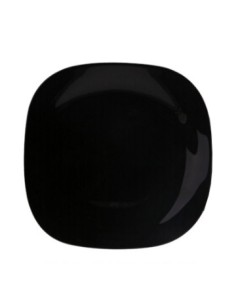 Plato Playo 26cm Cuad. Negro Vidrio Templado Liso Hlfp-110 Bnfp110 Mta01 Res01