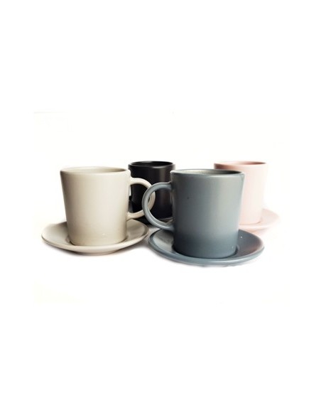 Jarrito Cafe 100cc C/ Plato Colores Surt. 113-19003 113-19004 113-19002 113-19005 Lab02