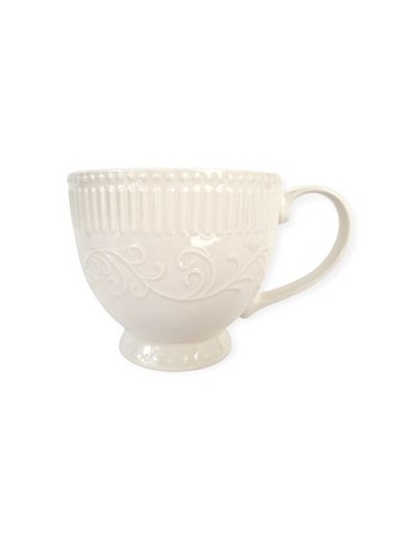 Tazon 580ml Ceramica Bca Labrada/lisa 101635 C5143 C5147 Dec01 Dsa01(m)