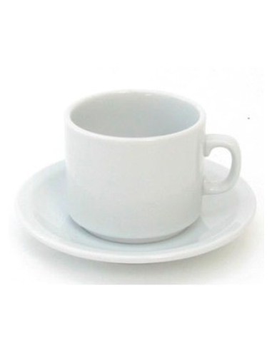 Taza Te/desayuno C/plato Iguazu Ceramica Blanca 5692820 / 5692825/5691715/5015-1015 Res01 Fbr01 (b24)
