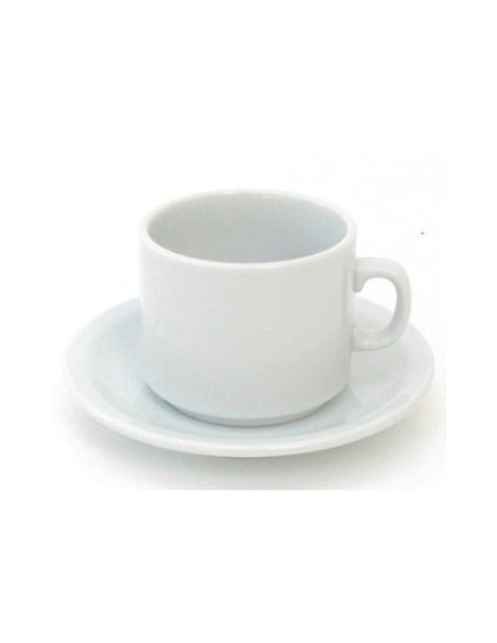 Taza Te/desayuno C/plato Iguazu Ceramica Blanca 5692820 / 5692825/5691715/5015-1015 Res01 Fbr01 (b24)