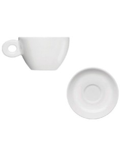 Taza Cafe C/plato Italia Ceramica Blanca 3192088/3191711 Fbr01 (b24)