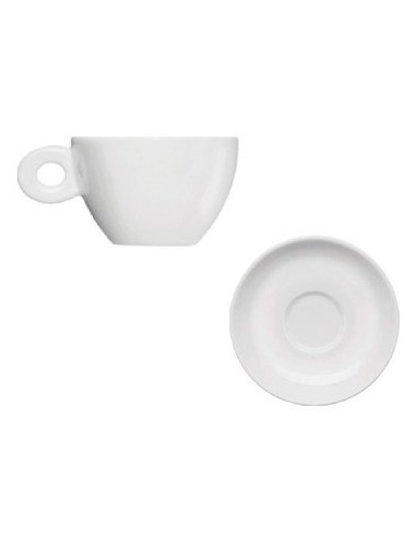 Taza Cafe C/plato Italia Ceramica Blanca 3192088/3191711 Fbr01 (b24)