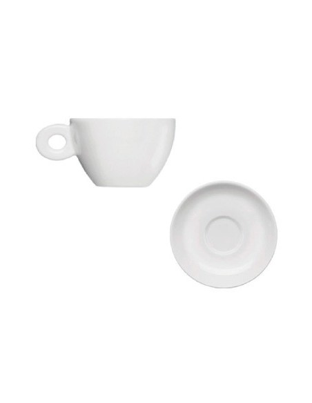 Taza Cafe C/plato Italia Ceramica Blanca 3192088/3191711 Fbr01 (b24)