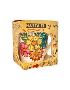 Taza 400cc Conica Estampada C/asa En Caja 4576  Dia01