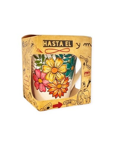 Taza 400cc Conica Estampada C/asa En Caja 4576  Dia01