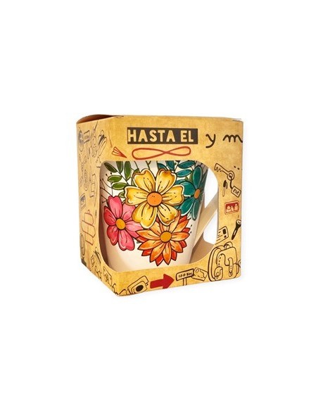 Taza 400cc Conica Estampada C/asa En Caja 4576  Dia01