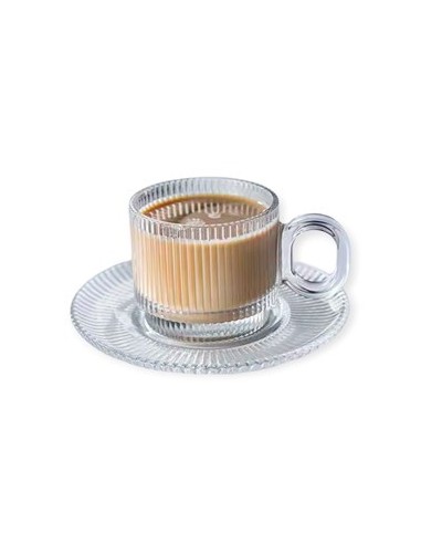 Set X12pzas Pocillo+plato Vidrio Borosilicato Zp904st Mta01