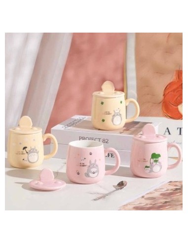 Jarro 400ml Ceramica Animalitos C/cuchara Y Tapa Ceramica 3705/3234 Hom01