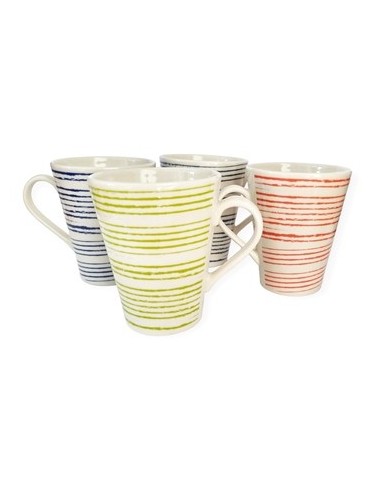 Jarro Mug 280cc Trazos Color Porcelana 2905-2899-2929 Idh01
