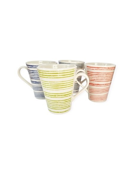 Jarro Mug 280cc Trazos Color Porcelana 2905-2899-2929 Idh01