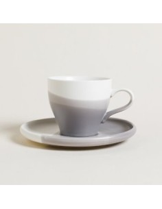 Taza Ceramica 220ml C/plato Gray Soho 0511442 Mish02
