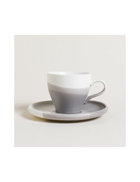 Taza Ceramica 220ml C/plato Gray Soho 0511442 Mish02