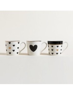 Jarro Mug 400ml Porcelana Corazones 510321 Mish02