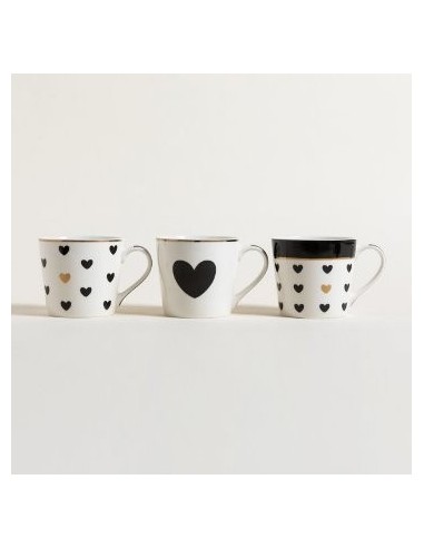 Jarro Mug 400ml Porcelana Corazones 510321 Mish02