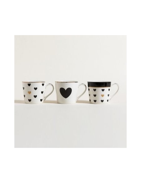 Jarro Mug 400ml Porcelana Corazones 510321 Mish02