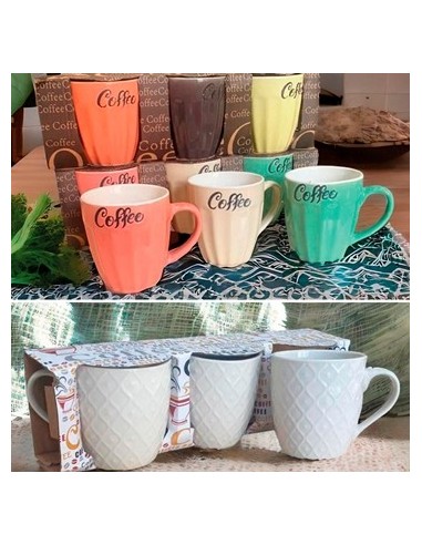 Jarro Mug 230ml Bco- Color X 3 Unid. 4936070-4936089 Bar02