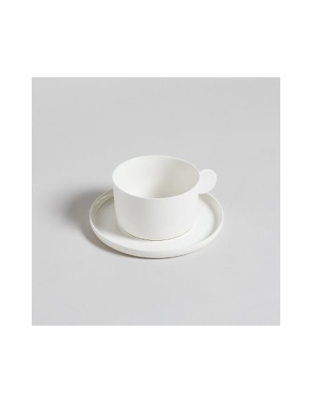 Set X6 Tazas Cafe 200ml Porcelana Opaca C/plato Capri 511993 Mish01