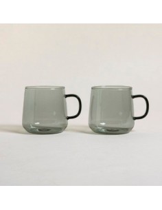 Taza X2 300ml Vidrio Borosilicato Gris Caja0435050 Mish02