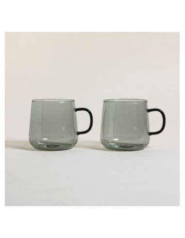 Taza X2 300ml Vidrio Borosilicato Gris Caja0435050 Mish02