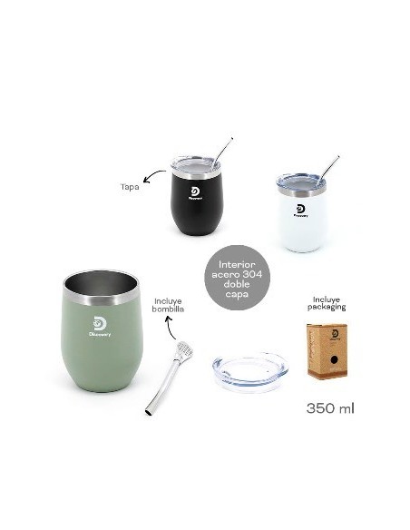 Mate Discovery 350ml Termico C/tapa  Col. Surt. 18497 Tar02