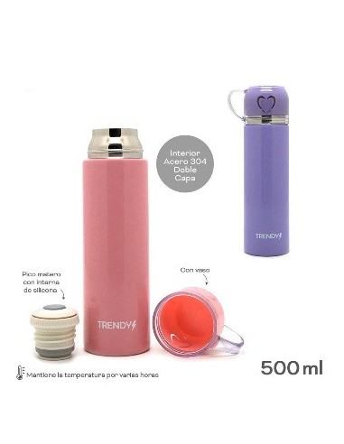 Termo 500ml C/tapa Corazon Trendy 14088 Tar02