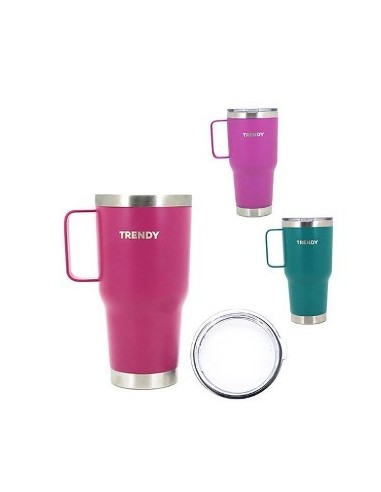 Vaso Termico 900ml C/tapa Acrilico Col. Surt. Trendy 16453 Tar02