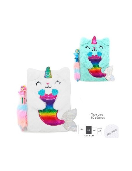Cuaderno 15x21cm Peluche Fantasia C/boligrafo 15225-15226-15452-15449-15450-15451-15221-15224-15225 Tar02