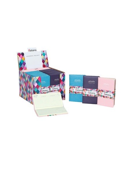 Agenda 2025 8x14 Pocket Pastel Simil Cuero Katana 519002 Pen01