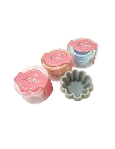 Molde Muffins Formas X 4 Silicona 5033 Ori02 (b12)