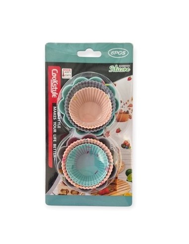 Molde Muffins X 6 Silicona 046ba8513 Dol01
