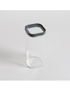 Frasco 900ml Vidrio Cuadrado C/tapa Borde Silicona 0127040 Mish02