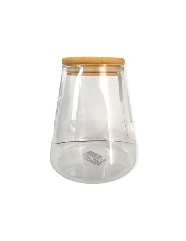 Frasco 950ml Vidrio C/tapa Bamboo Fg190057 Ori02 (b12) (m)