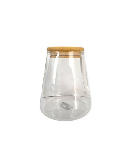 Frasco 950ml Vidrio C/tapa Bamboo Fg190057 Ori02 (b12) (m)