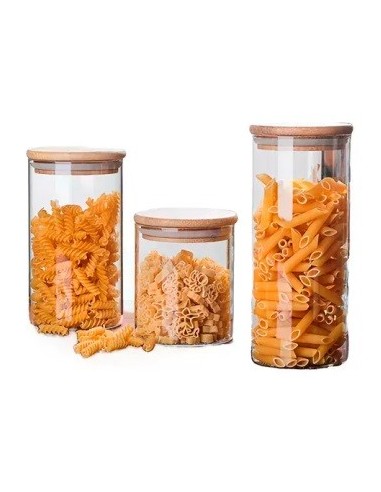 Frasco Vidrio 22cm T/bambu 30024 Carol Car15