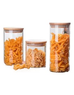 Frasco Vidrio 17cm T/bambu 30025 Carol Car15