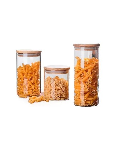 Frasco Vidrio 17cm T/bambu 30025 Carol Car15