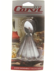 Cuchara Cafe X6 Acero Blister Carol 15622 Car15 (b12)