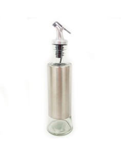 Aceitera Vinagrero 25cm Vidrio C/acero Inox  C/ Pico C/manija Fg111514 Ori02 C4557 Dec01